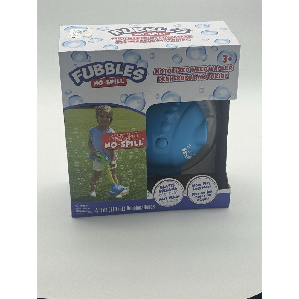 Fubbles NEW NWT no-spill motorized weed walker kids bubble blower toy